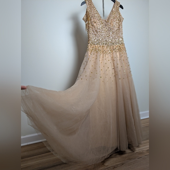 Sequin Embellished Evening Gown - Picture 12 of 13